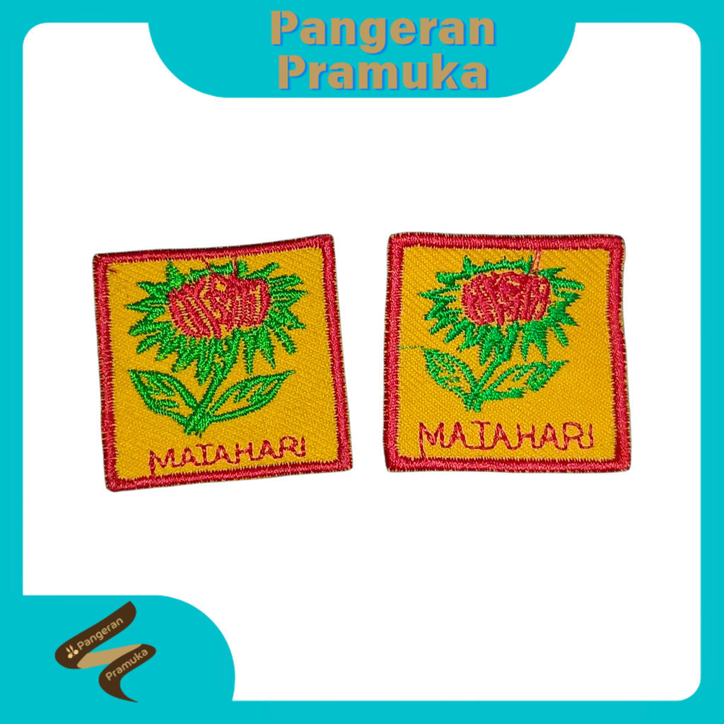 (2pcs) Bet Tanda Regu Matahari Bordir Premium diameter 4cm Pramuka Putri