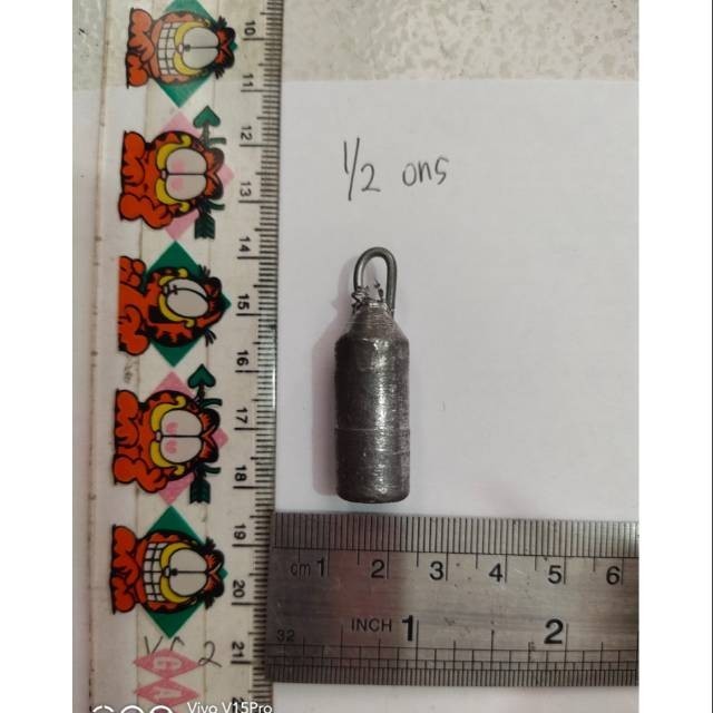 Batu timah / pemberat pancing / bandul type 1/2ons ( isi 2 pc)
