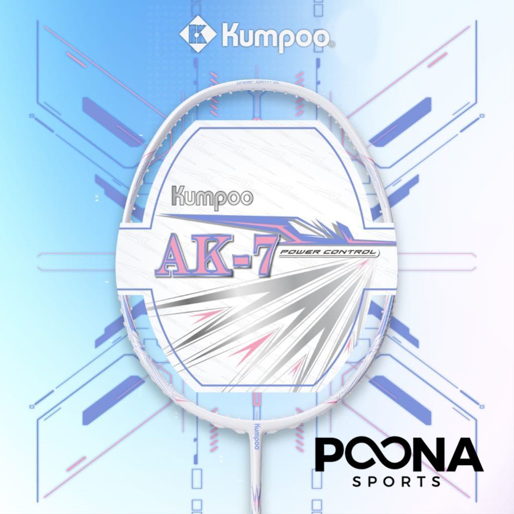 Kumpoo Badminton Racket Ak-7 Power Control 4U 5U 30lbs | Raket Bulutangkis Ak7 30 lbs