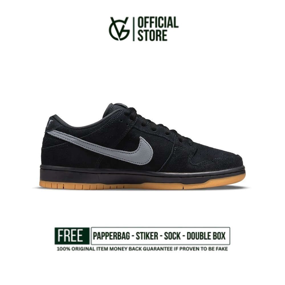 Sepatu Nike SB Dunk Low Pro Fog Black Grey Gum 100% Original BNIB Sneakers Unisex