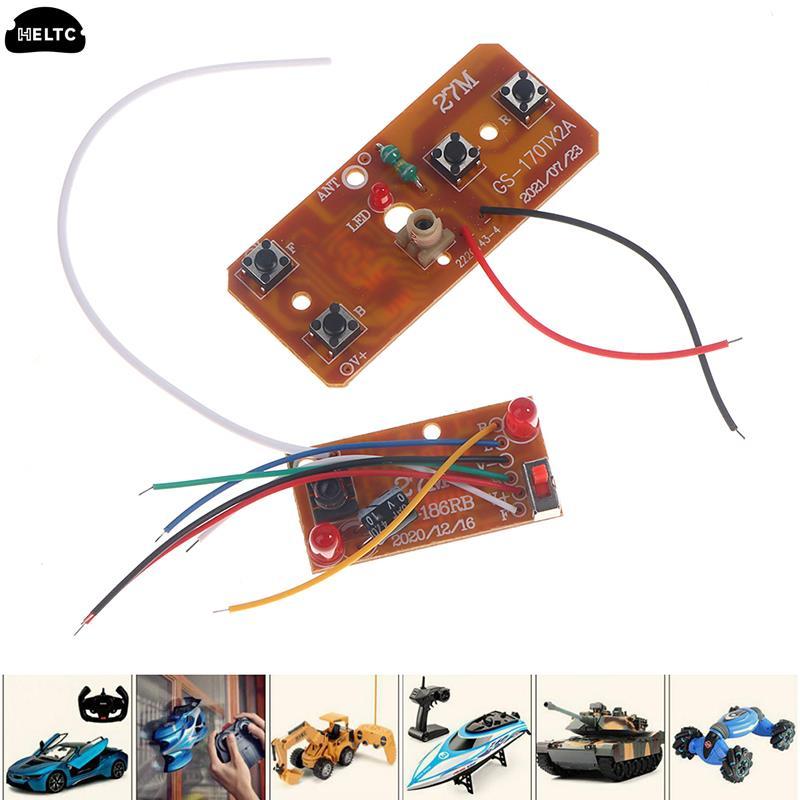 1 Set 2.4G 4CH RC Remote Control 27MHz Circuit PCB Transmitter Receiver Board With Antenna Rao For R