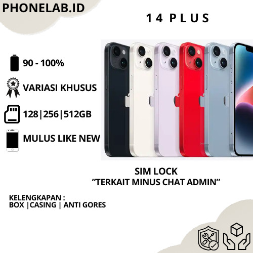 iphone inter 14 plus bisa game/live/video second 512gb 256gb 128gb original fullset minus mulus 14+