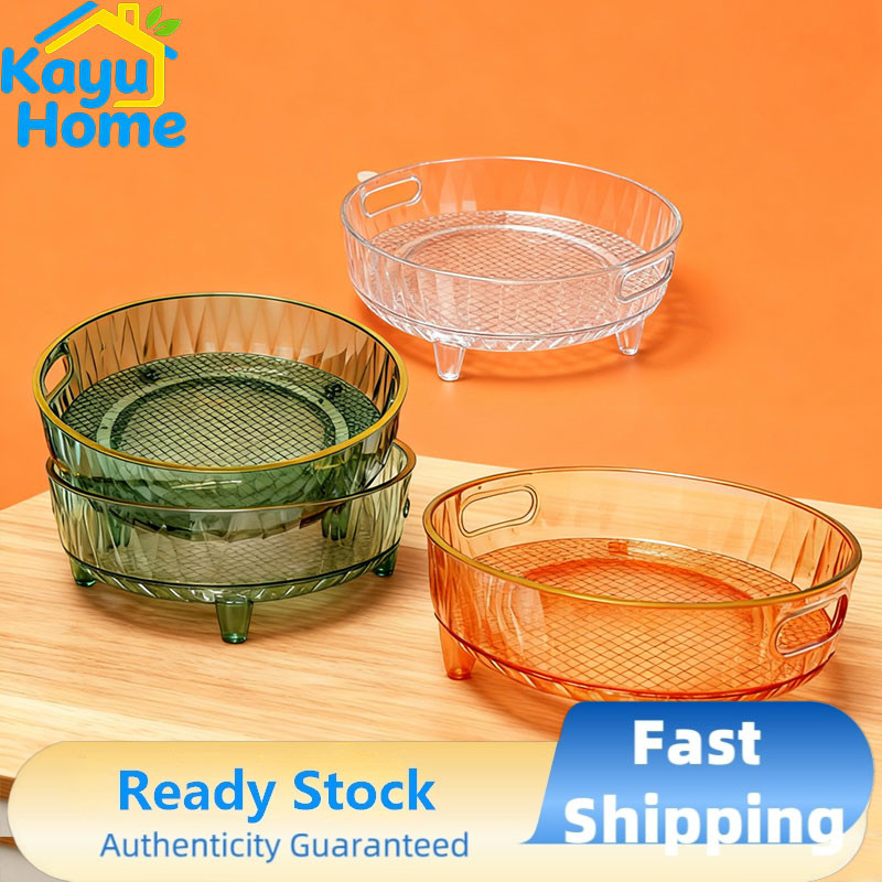 Kayu Home- 360° Rak Rotating Rak Kosmetik Aesthetic Tempat Make Up Skincare Cosmetic Nampan Wadah Pu