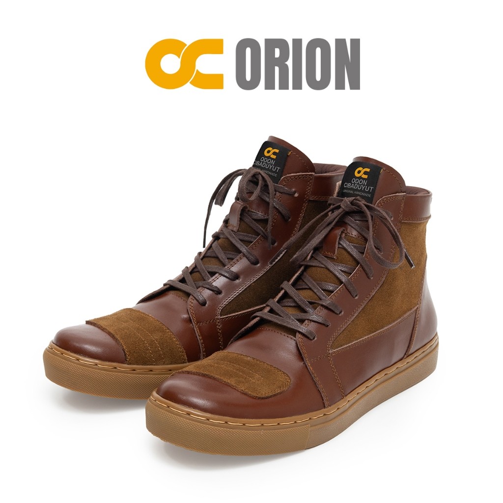Sepatu Boots Pria Kulit Asli Odon Cibaduyut High Cut Sneakers Casual Premium