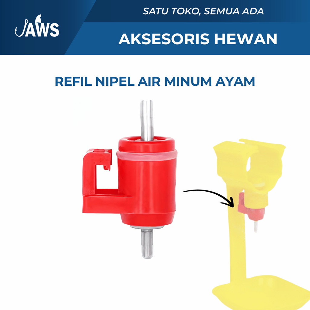 Nepel Ayam Petelur Puyuh Cocok Model A3 A5 A9 Stainless Steel Alat Minum Otomatis Debit Stabil