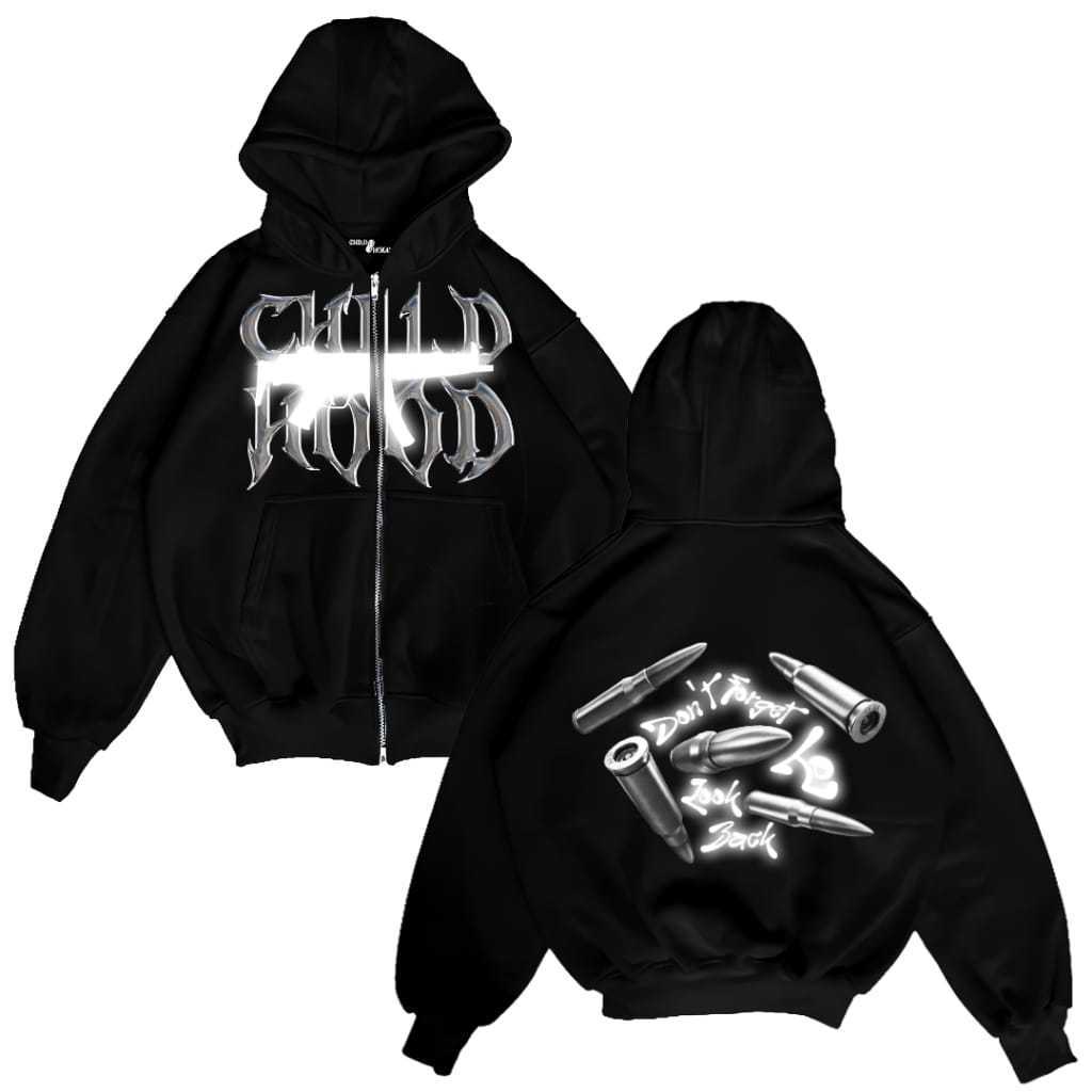 [COD] Jaket Hoodie Zipper Reflektif Sablon Nyala FRENEMY V2 figure Hitam Pria Wanita Jaket