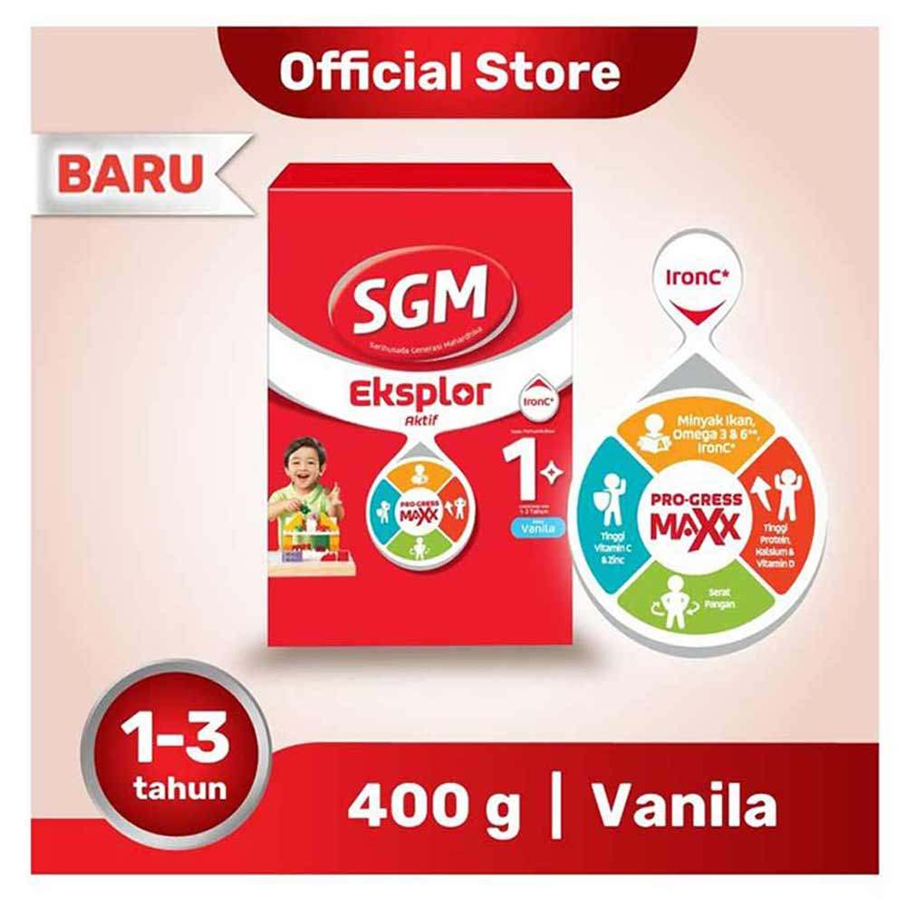 SGM EKSPLOR 1+ PRO-GRESSMAXX SUSU PERTUMBUHAN VANILA 400g