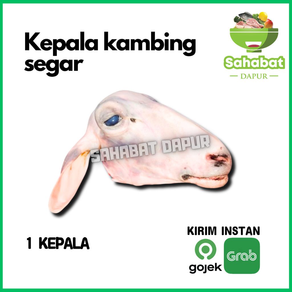 Kepala Kambing Segar Sudah Bersih Dibelah - Sahabatdapur