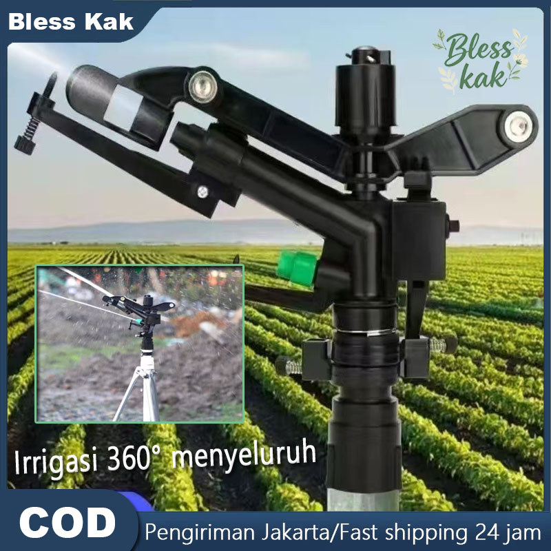 COD Sprinkler Air Taman 360 Derajat Otomatis/20-30M Sprinkler Sprinkle Big Gun Drat Impact PVC 1 Inc