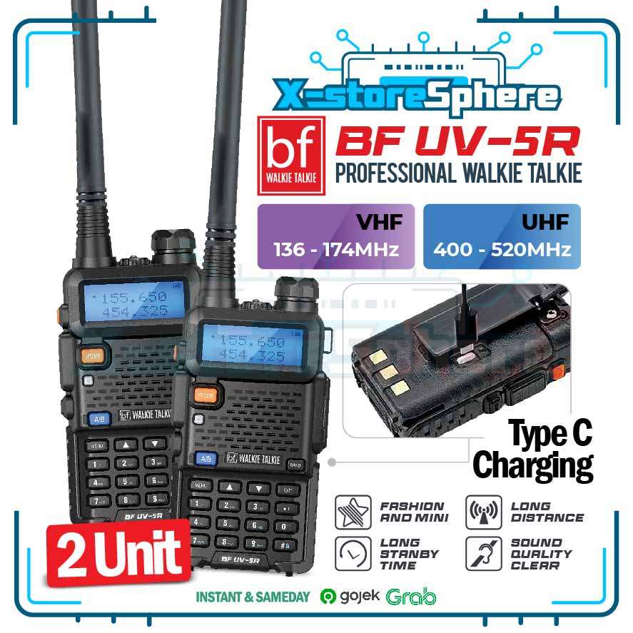 Walkie Talkie Handy Talkie HT UV-5R Radio Komunikasi Jarak Jauh Komunikasi SUARA JERNIH