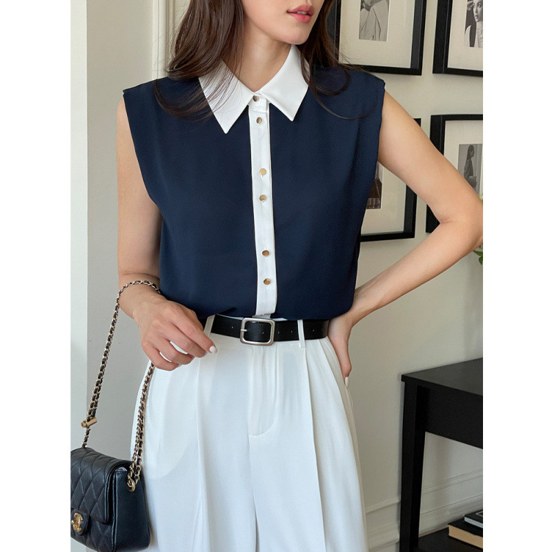 Kemeja Kardigan Sifon Tanpa Lengan Wanita Model Korea Dengan Atasan Sifon