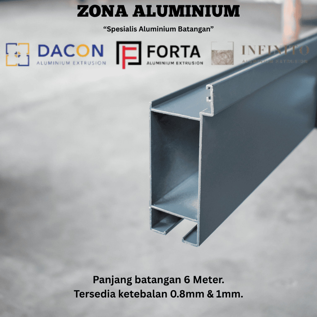 Aluminium Batangan 57012 Tiang Kait Karet untuk Folding Door