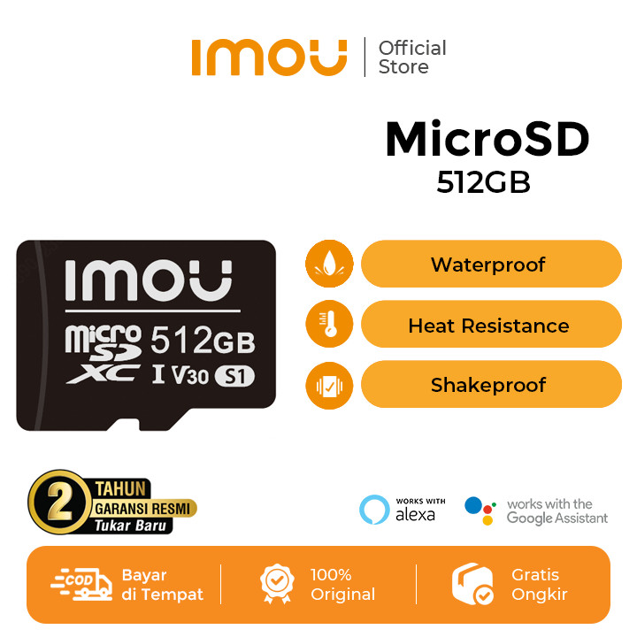 AS IMOU MicroSD Card 512GB Kartu Memori Memory Card HP CCTV Class 10