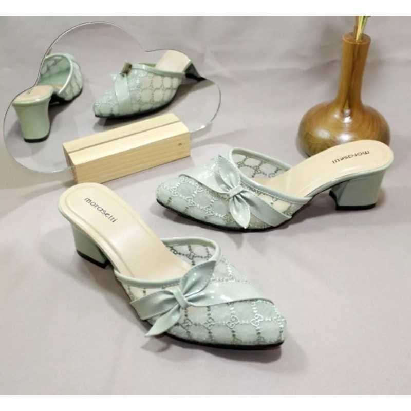 FJY - sandal selop wanita tinggi hak 5 cm