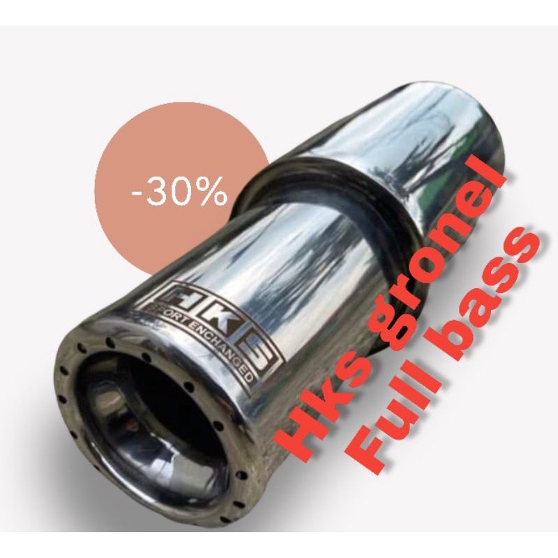 [yooyoo sparepart] knalpot mobil racing hks gronel bass adem empuk bulet ramah di jalan (original cr
