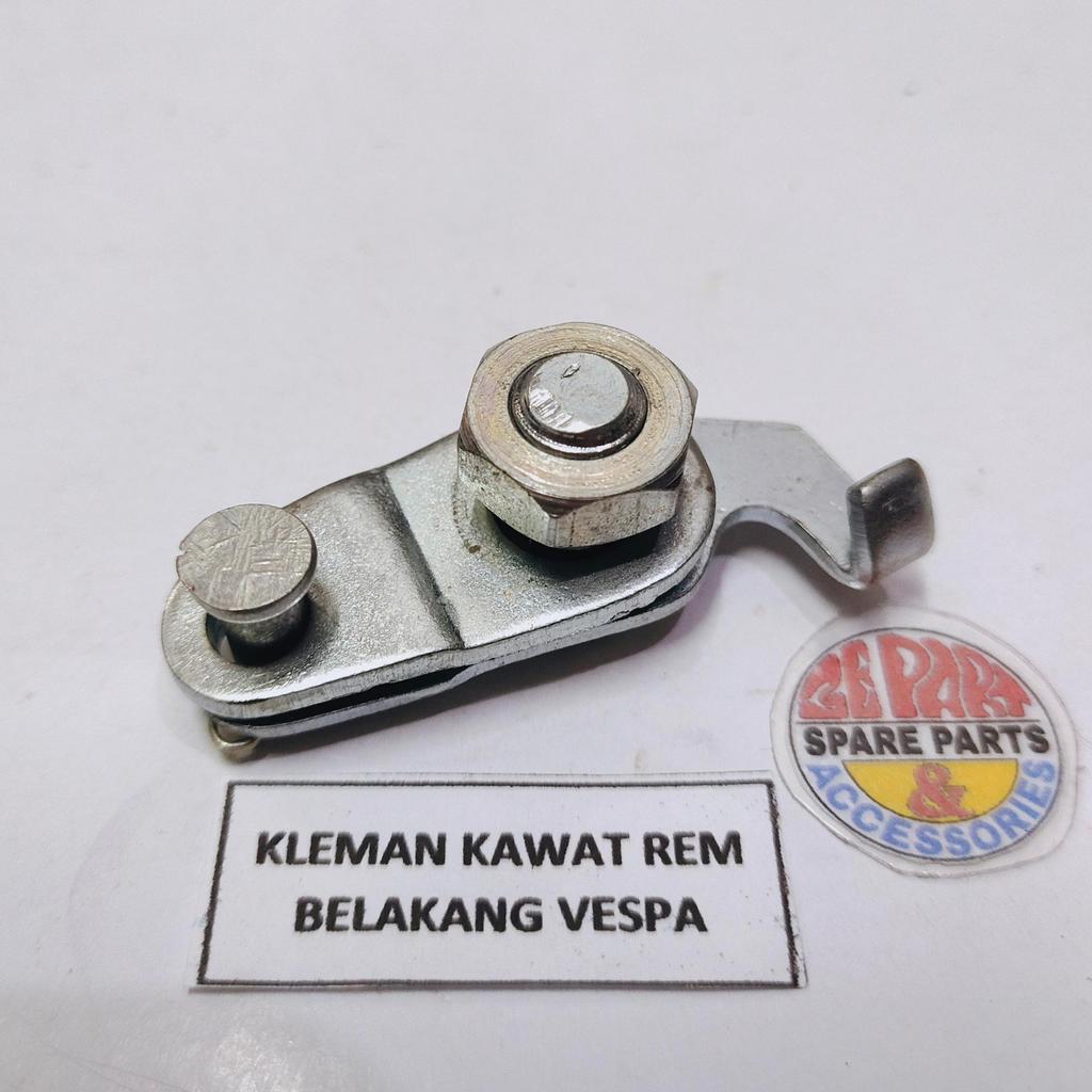 [3E Parts & Acc]  Stelan rem Belakang Vespa Klem penjepit kawat rem  Barang Langka