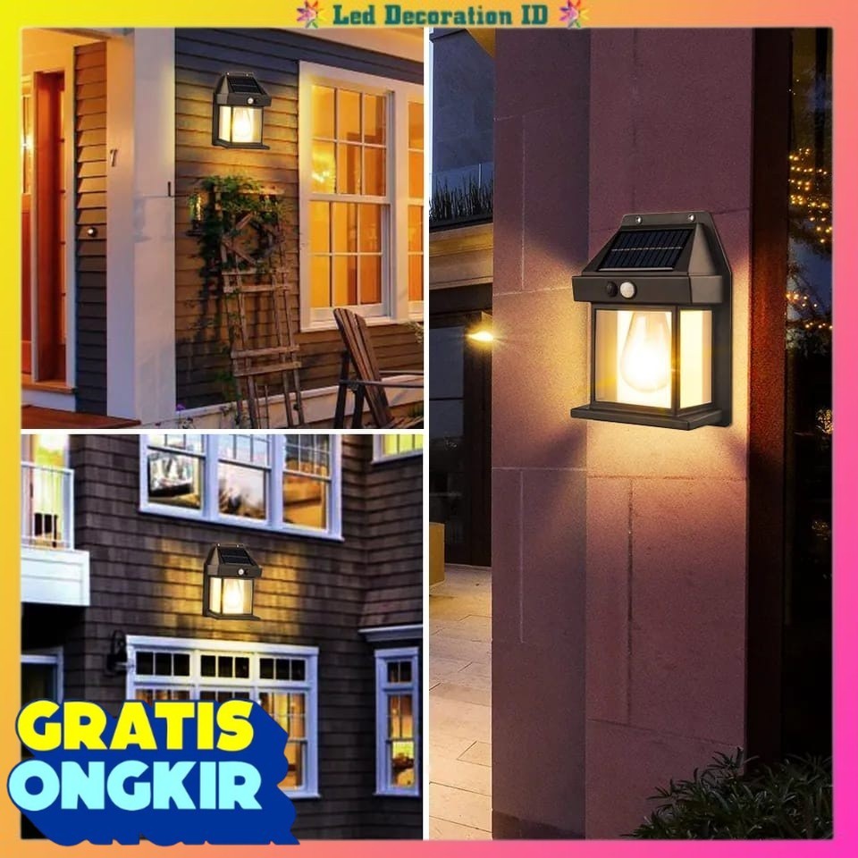 LAMPU DINDING SOLAR PANEL / LAMPU DINDING TENAGA SURYA / LED EMERGENCY