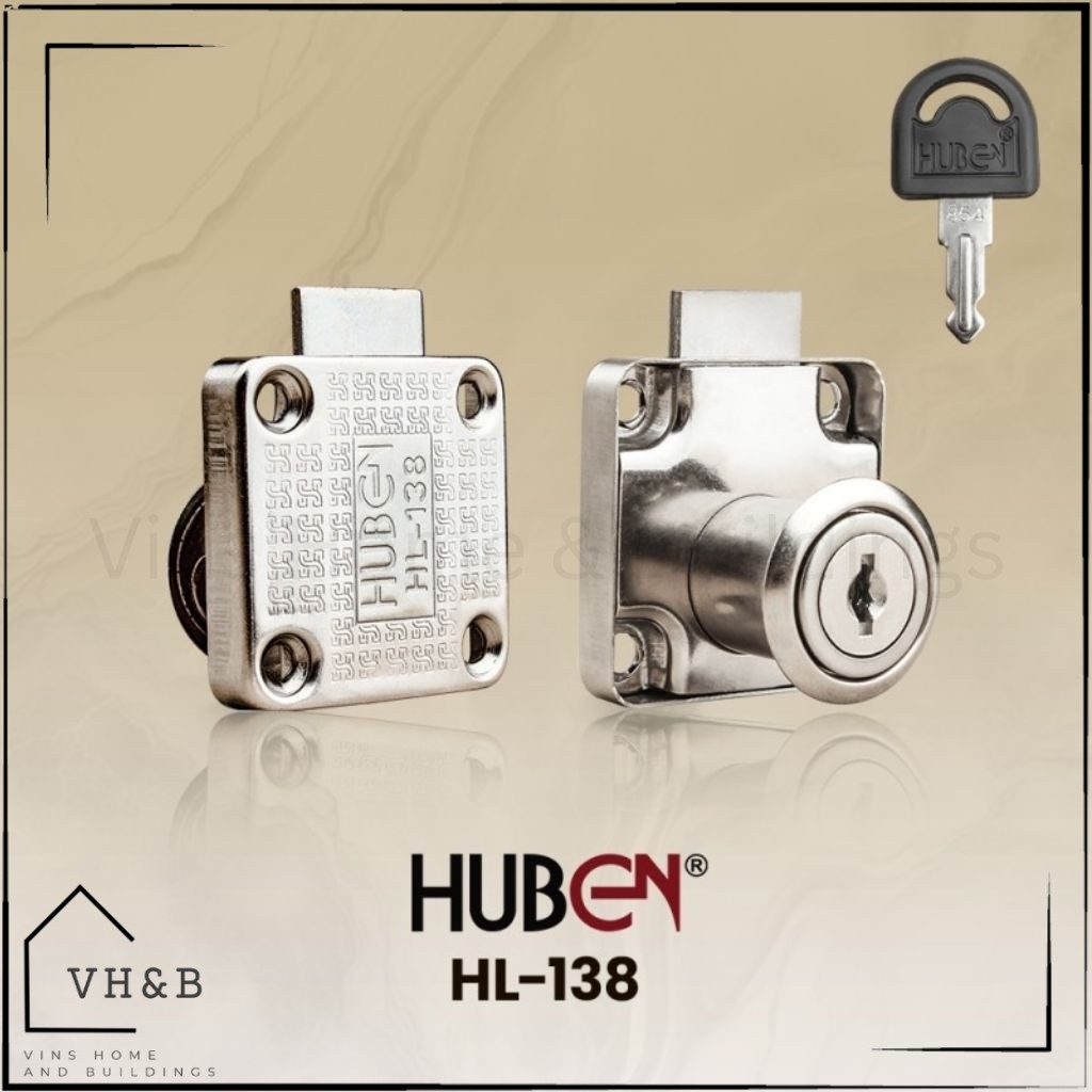[VHB] kunci laci huben hl 138 - 22mm / kunci kerangka padat lemari kabinet huben hl138 22mm hl-138 2
