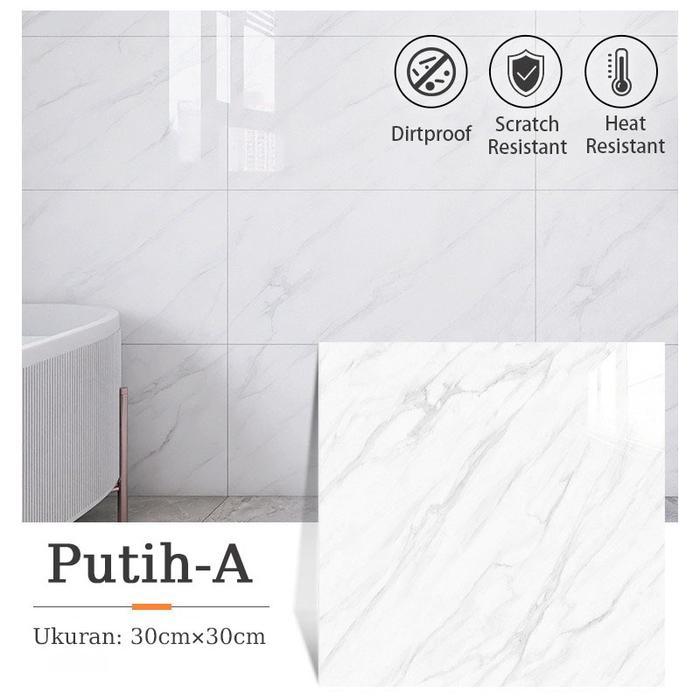 Vinnatsu 10pcs 30*30cm Lantai Marmer Vinil / Lantai Vinyl Marbel Granit Stiker / Wallpaper Lantai Ma