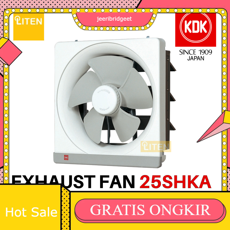 KDK 25SHKA - Exhaust Fan Dinding KDK Penampungan Minyak Heksos Fan Dapur 10 Inch 10" Hisap Asap Masa