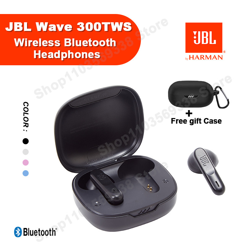 Original JBL Wave 300TWS Wireless Earbuds Sports Bluetooth JBL W300 Stereo Bass Headset Game Music E