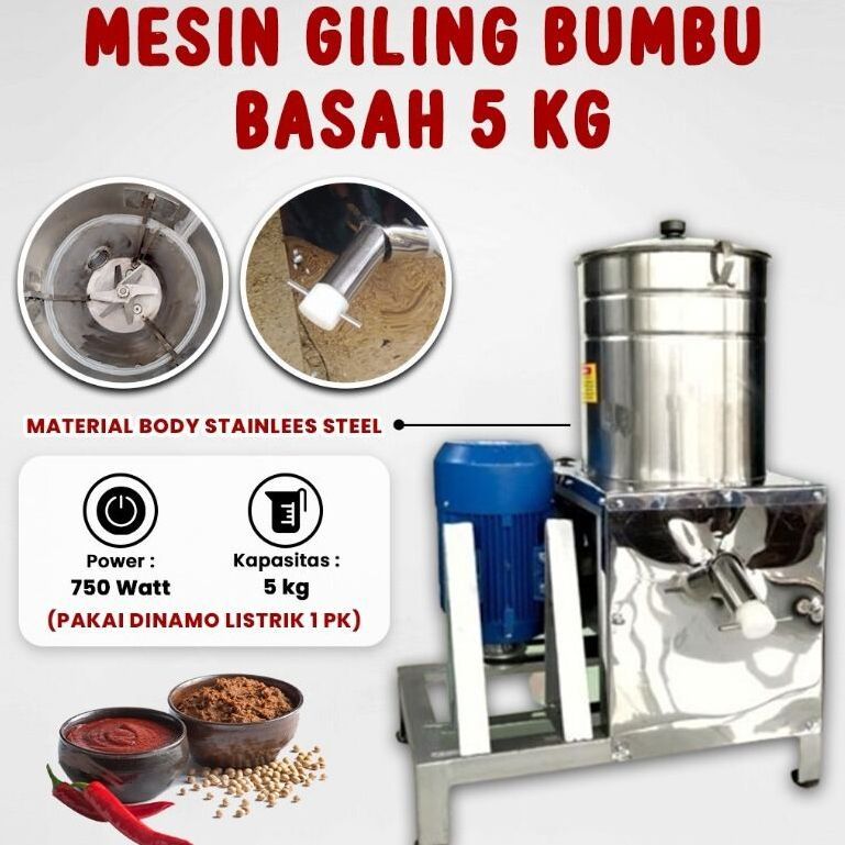 Mesin Giling Bumbu Basah Gilingan Bumbu Basah Kapasitas 5 Kg