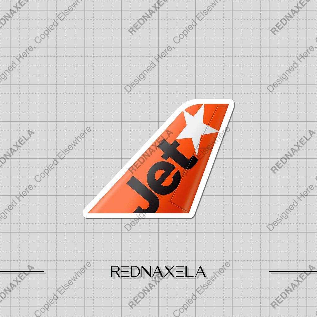 Stiker Vinyl Jetstar Australia Tail Stiker Koper Outdoor Sticker