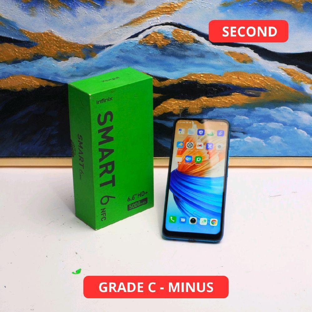 INFINIX SMART 6 NFC 2/32 GB GRADE C - MINUS HP SECOND ORIGINAL SINAR MUTIARA CELL (03347)