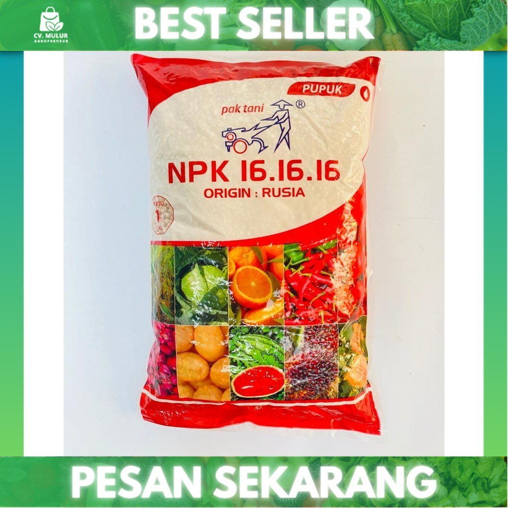 Pupuk Buah Pupuk Majemuk NPK 16-16-16 PAK TANI MERAH isi kemasan 1kg dari Pak Tani