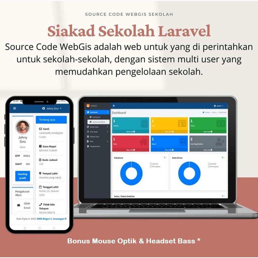 Source Code Sistem Akademik Sekolah Laravel Multi User