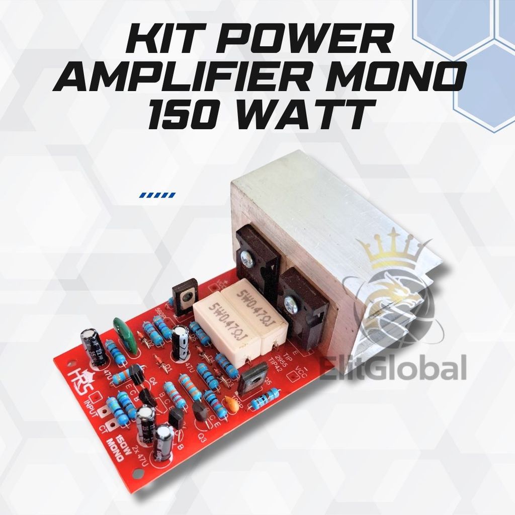 Power Ampli Mono 150W TIP3055 TIP2955 Cocok Untuk Speaker Aktif & Audio Rakitan