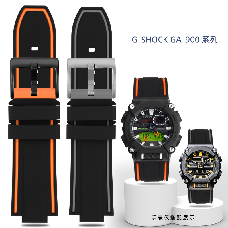 For Casio G-SHOCK Silicone Wat Strap for GA-900 GA900 Mofied Watband Waterproof Sports Rubber GA 900
