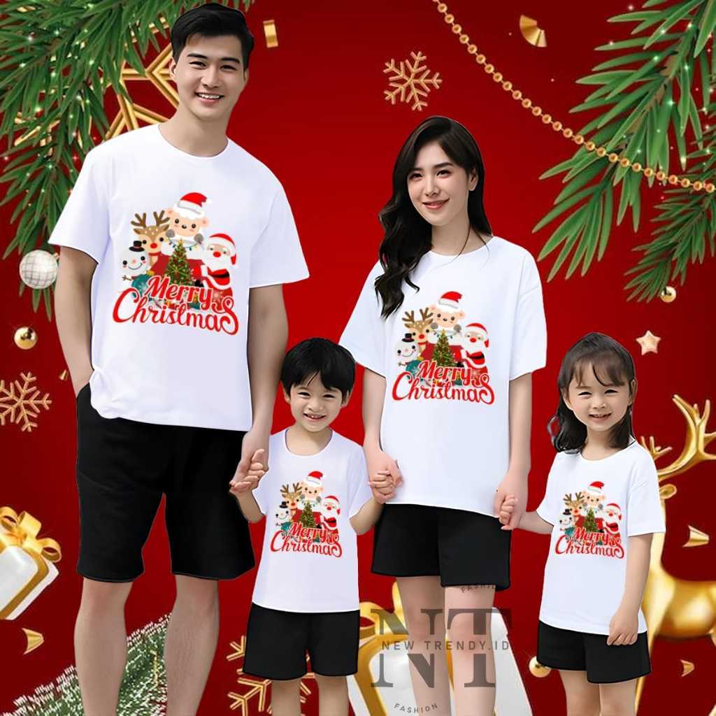 Atasan Couple Family Keluarga Natal Pria/Wanita Anak/Kaos Anak Natal Unisex