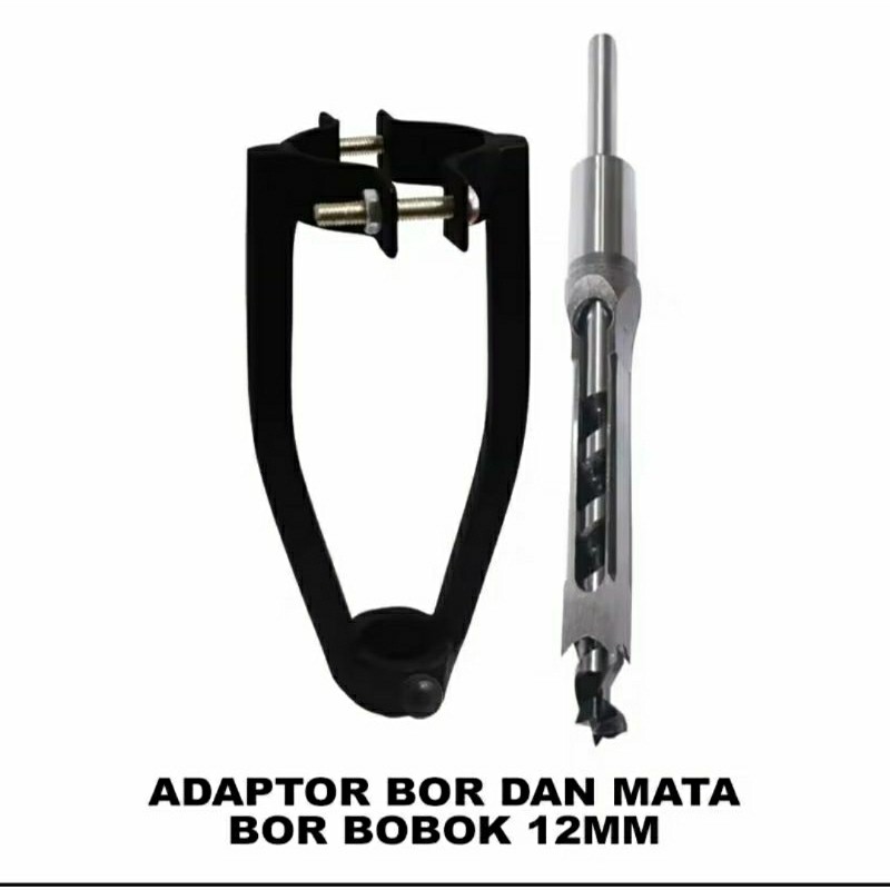 dudukan adaptor bobok kayu + mata bor