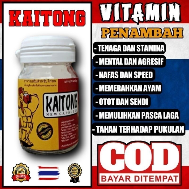 KAITONG Doping Ayam Laga Isi(20Kapsul) ORIGINAL THAILAND - TERLARIS - 54 - Sanjaya