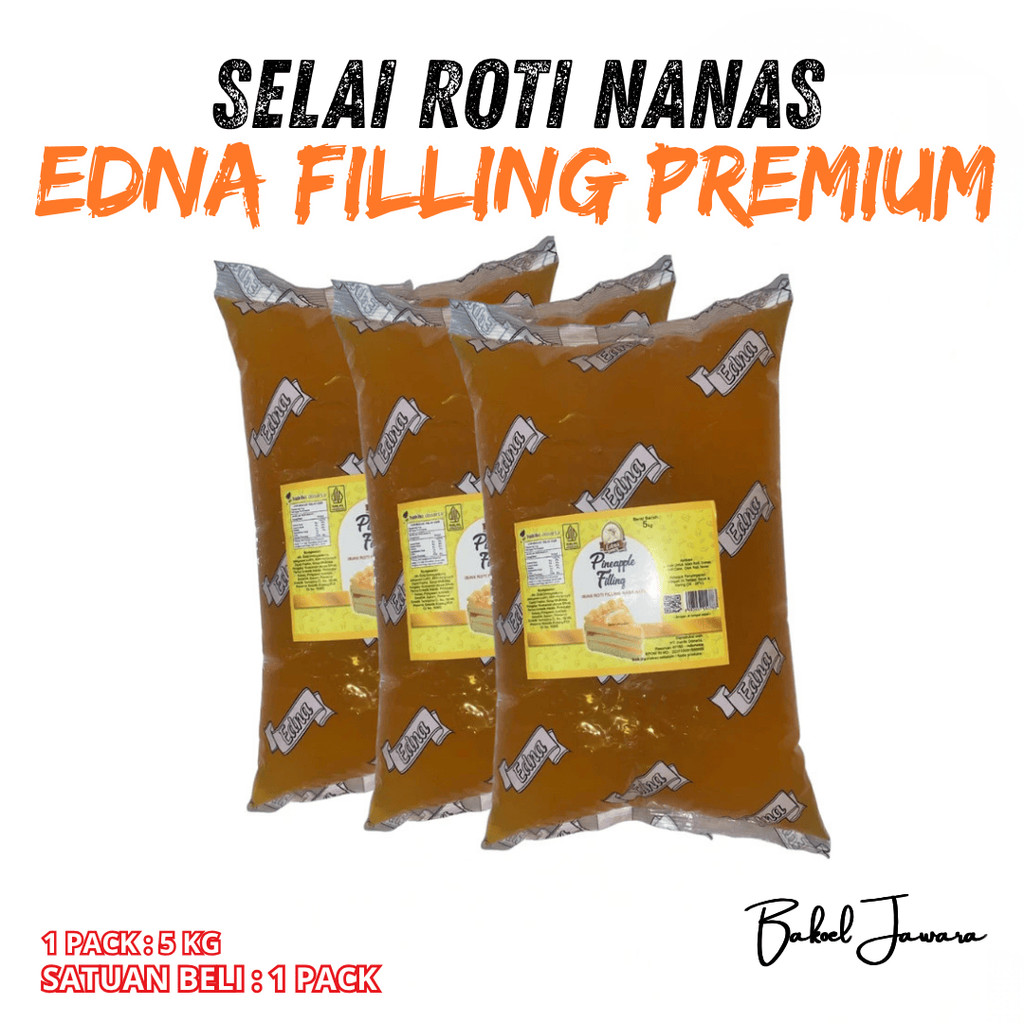 ( 1 PACK 5KG ) EDNA FILLING PREMIUM PINEAPPLE / ISIAN OLESAN ROTI SELAI NANAS
