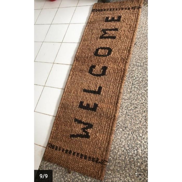 Keset welcome serabut kelapa, keset lantai welcome panjang,keset kaki