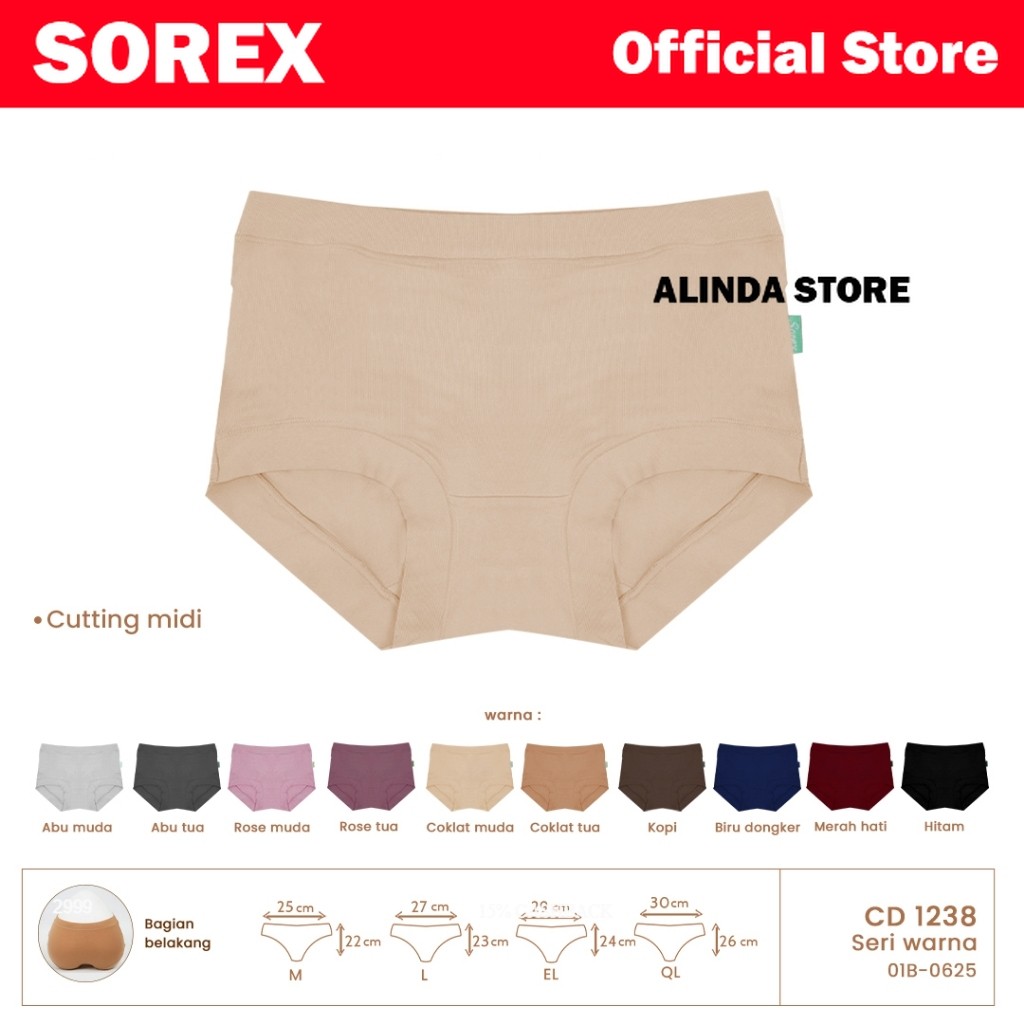 Isi 6 Pcs Sorex CD Wanita 1238 SuperSoft Jumbo [PR4ALN]