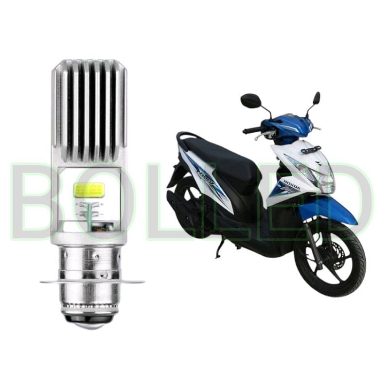 1pcs Lampu depan LED H6 COB motor Honda Beat FI 2014 2016 BLD