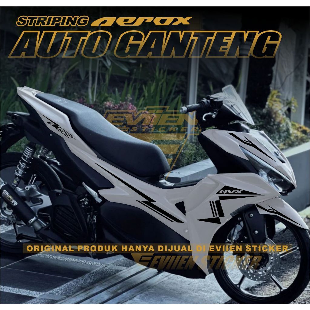 evin.sticker STRIPING MOTOR ALL NEW AEROX CONNECTED NVX 155 CUTTING STICKER SIMPEL ELEGANT