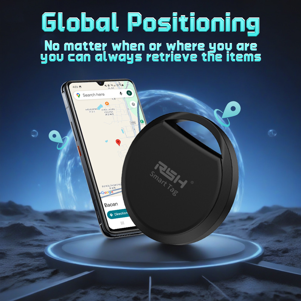 RSH Security Anti-Loss GPS Tracker Android Mini Portable Locator Work with Google's Find Hub Finder 