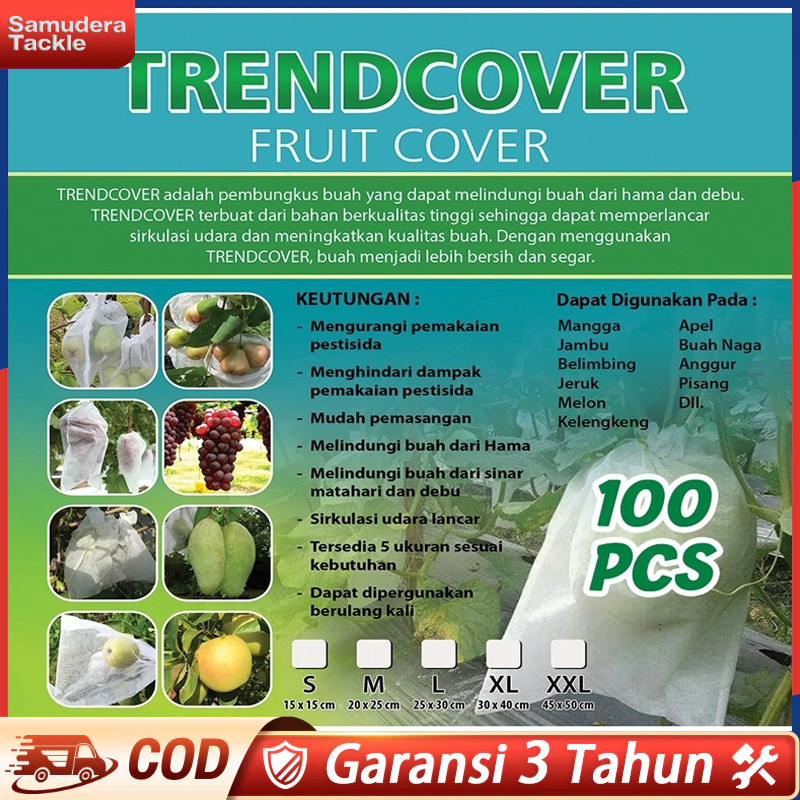 COD 100pcs Net Jaring Pembungkus Buah Fruit cover net jaring transparan pembungkus Brongsong Kelengk