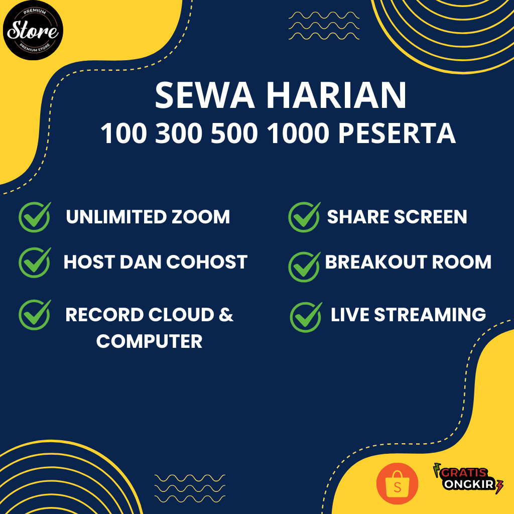 Sewa Zoom Harian 100 300 500 Peserta Unlimited Bergaransi
