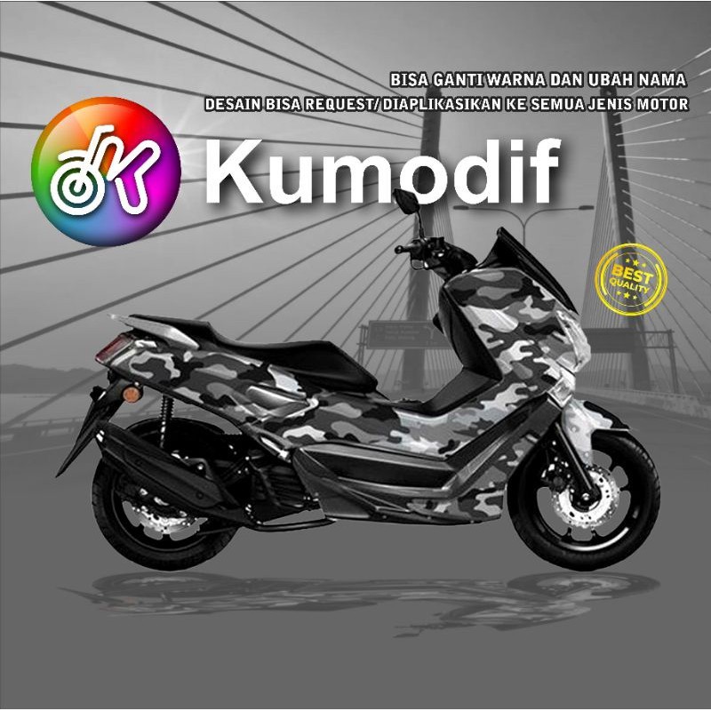 Stiker Motor Sticker Decal NMAX motif army abu full body Murah  Berkwalitas