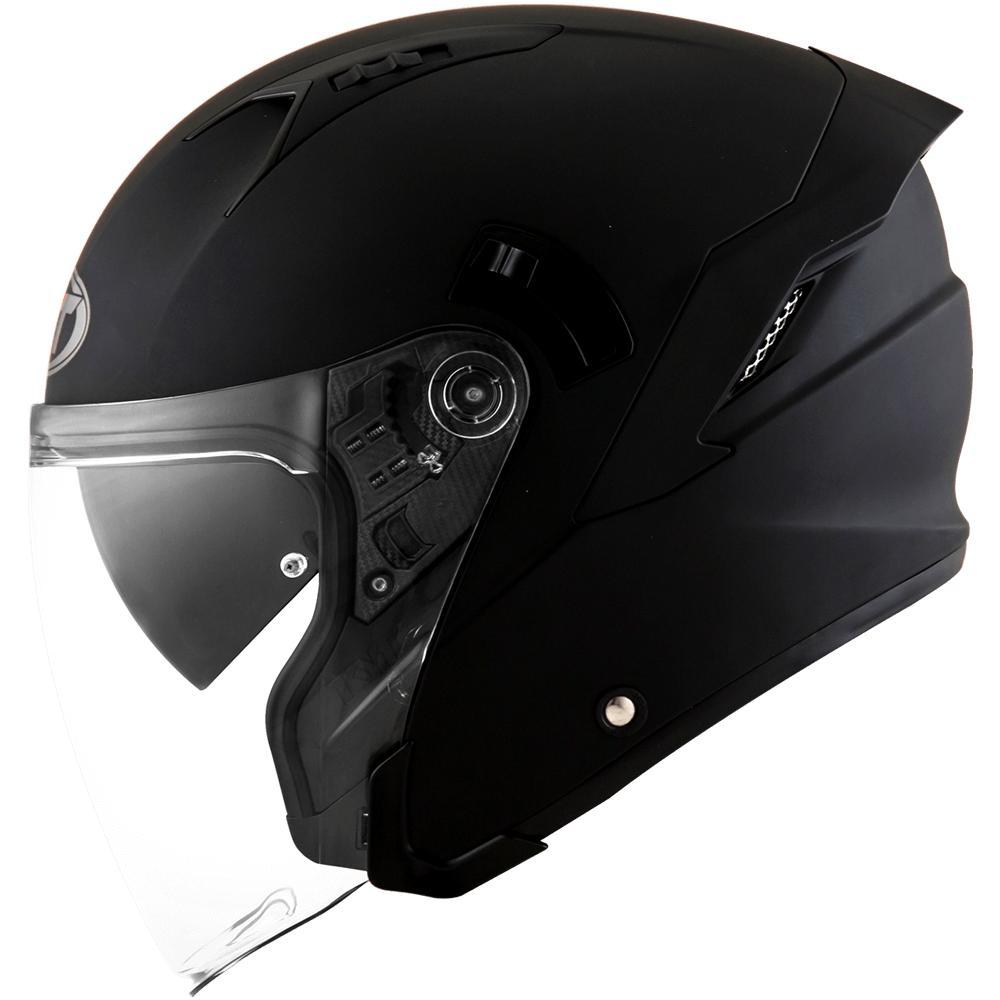 Helm Half Face KYT NFJ Solid Plain Black Matt Original