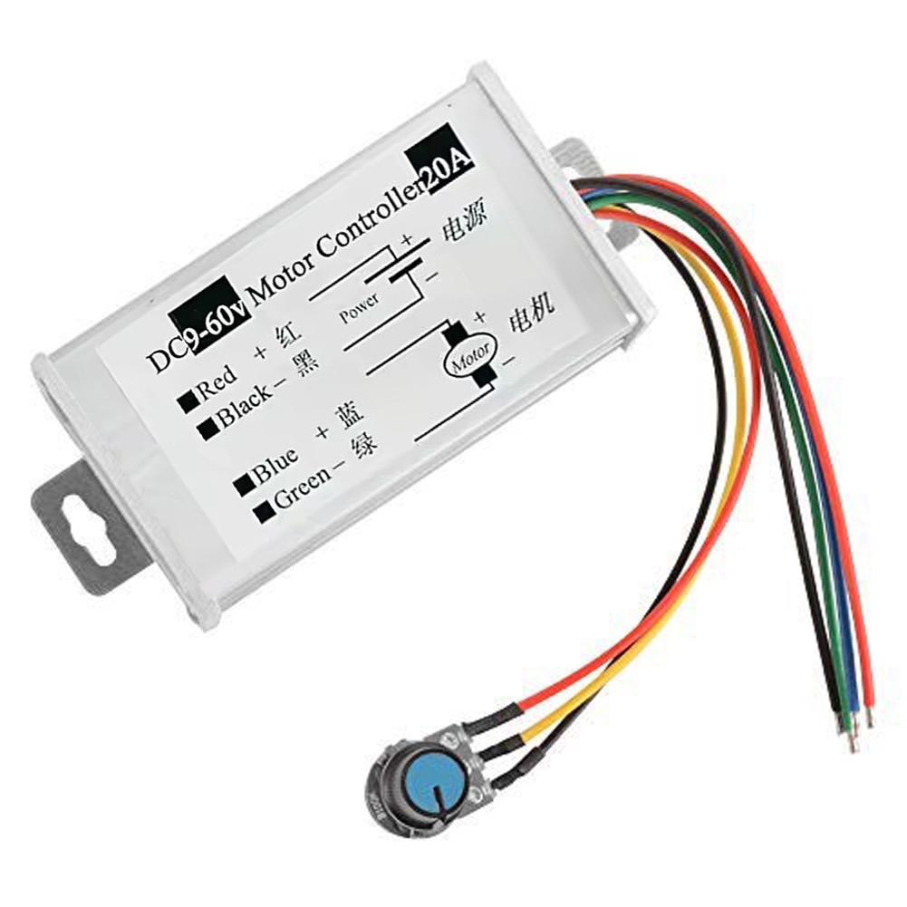 DC Motor Speed Controller DC 9V-60V 12V 24V 60V 20A Motor Pulse Width Modulator Regulator PWM DC Mot