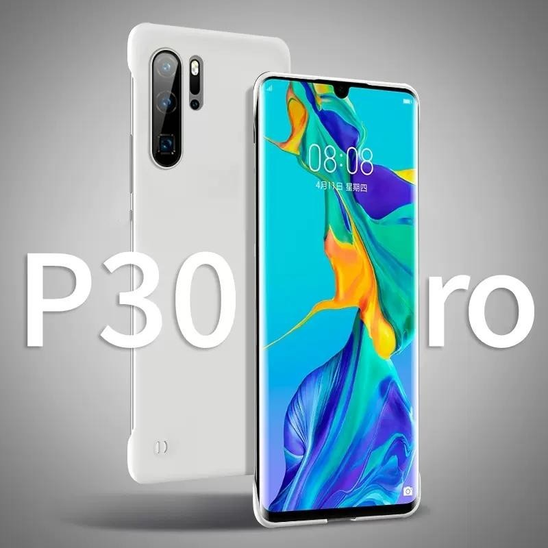 Solid Candy Color Frameless Hard PC Back Cover Case Untuk Huawei P30 Pro ShockProof Ultra Thin Cases