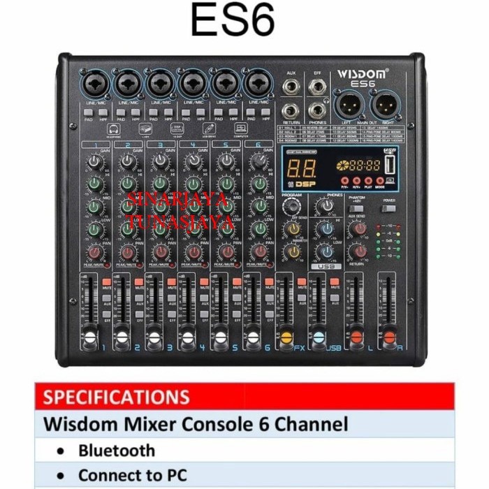 Mixer Wisdom ES6 6 channel Wisdom ES 6