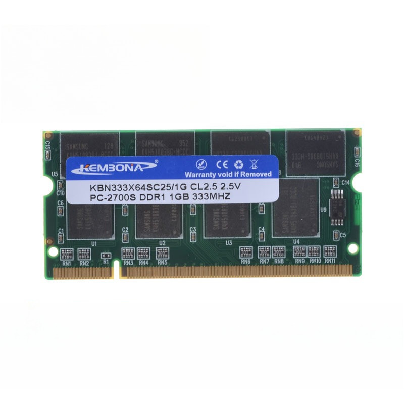 KEMBONA Ram ddr1 1gb 333 sodimm pc2700 200pin CL2.5 compatible with ALL for laptop and Notebook