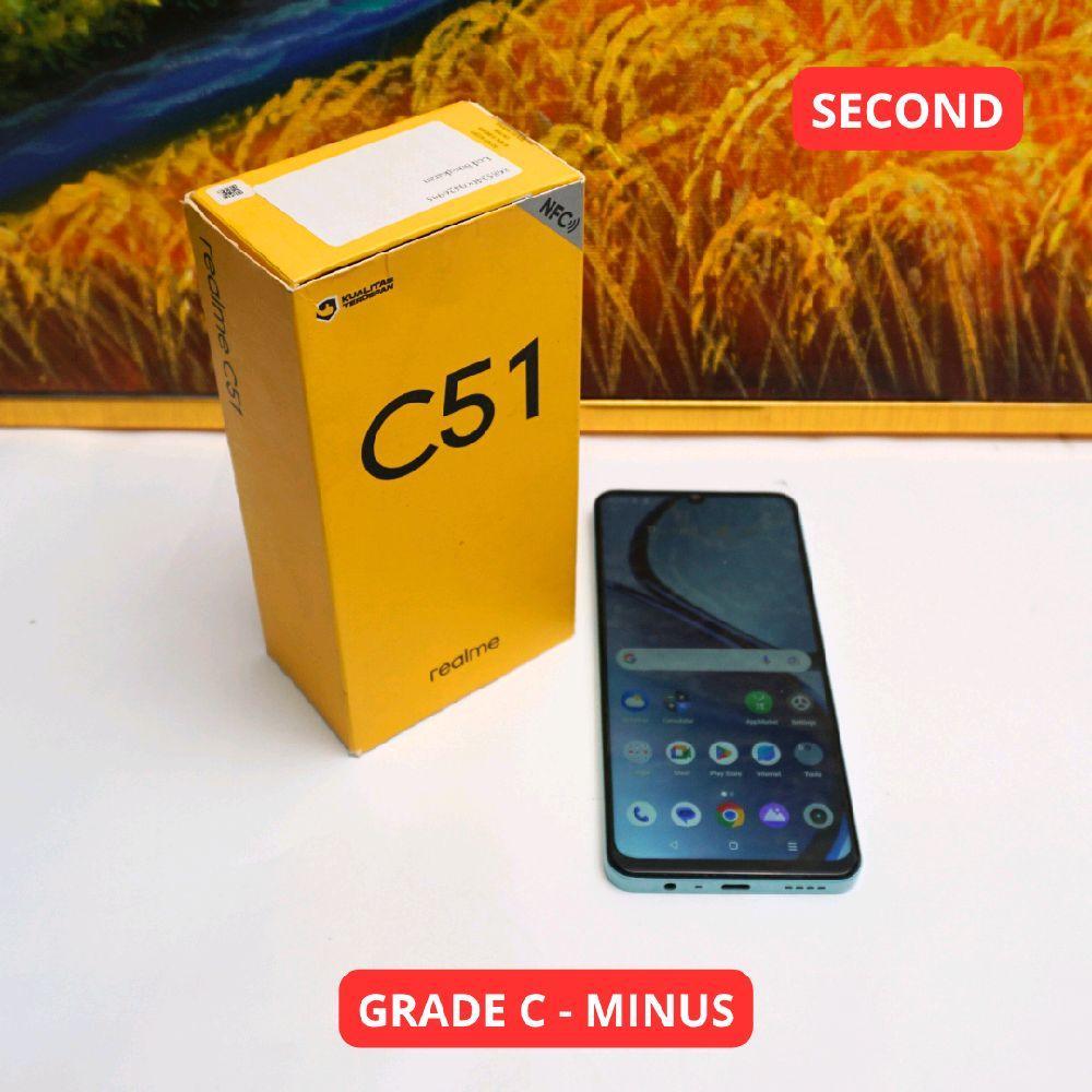 REALME C51 4/128 GB GRADE C - MINUS HP SECOND ORIGINAL SINAR MUTIARA CELL (26995)